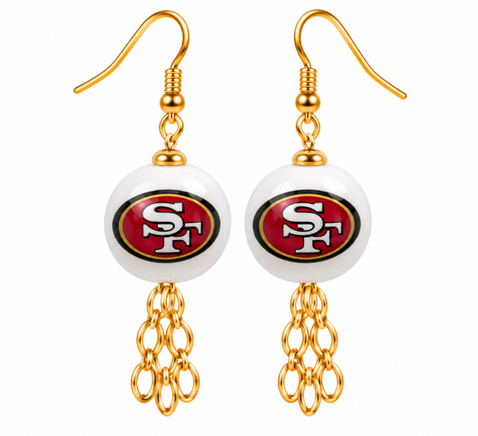 SF 49ers Touchdown Glam Earrings