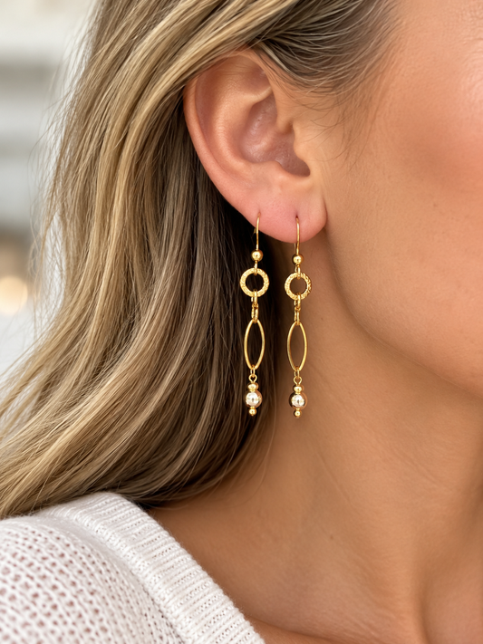 Tonal Pearl Drop Earrings