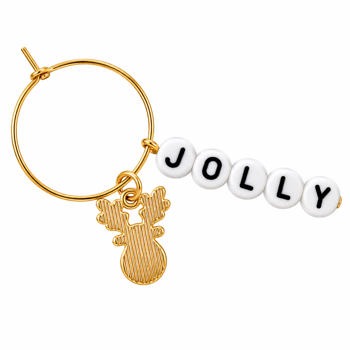 Jolly Rudolph Wine Charm