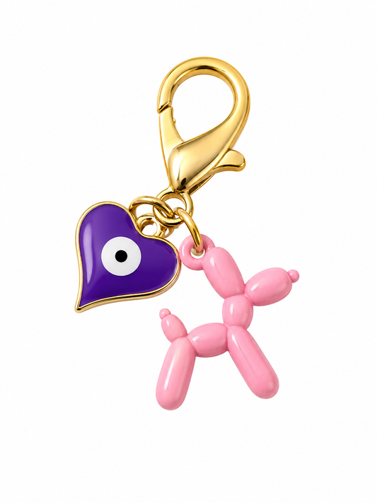 Puppy Pop Pink & Purple Charm Set