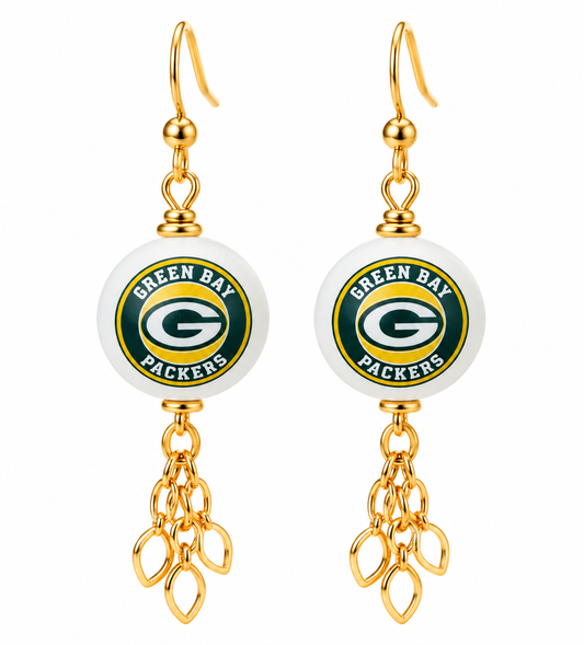 Packers Game Day Glam Tassel Earrings