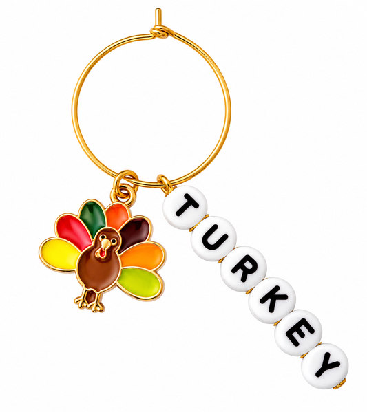 Gobble Gobble Turkey Wine Charm