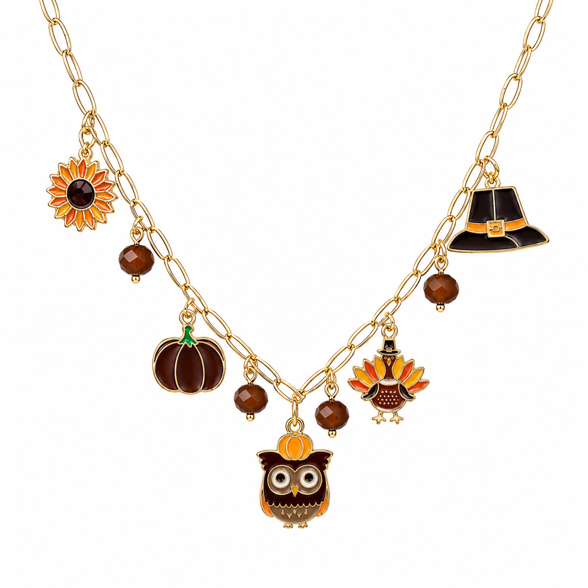 Harvest Hoot Charm Necklace