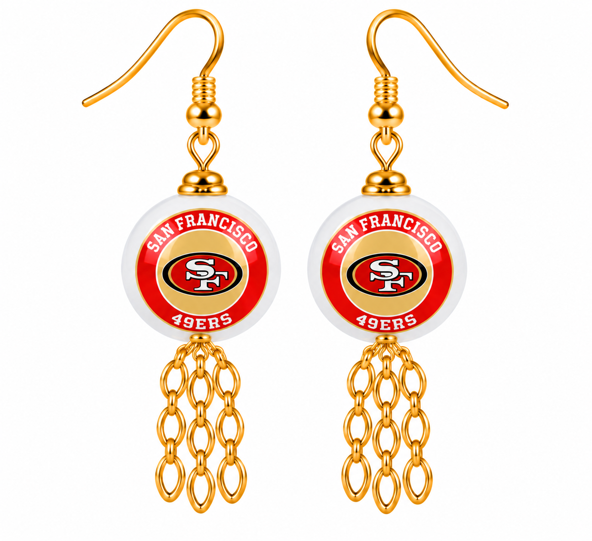 SF 49ers Gold Rush Spirit Earrings
