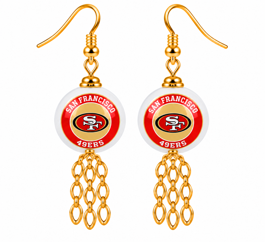 SF 49ers Gold Rush Spirit Earrings