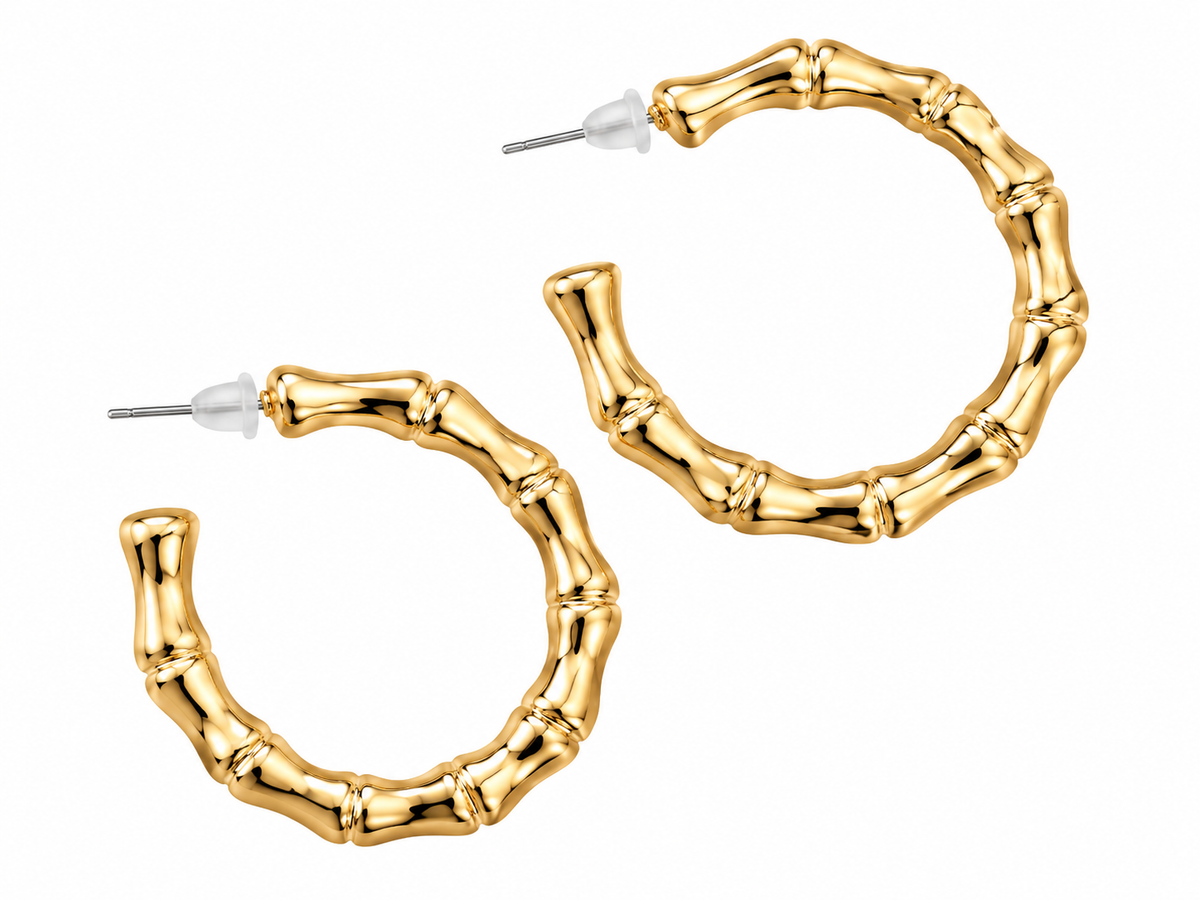 Bamboo Luxe Hoop Earrings