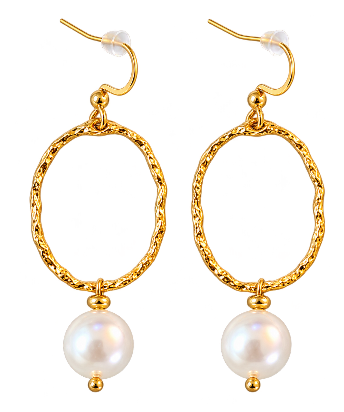 Gilded Pearl Drop Earrings