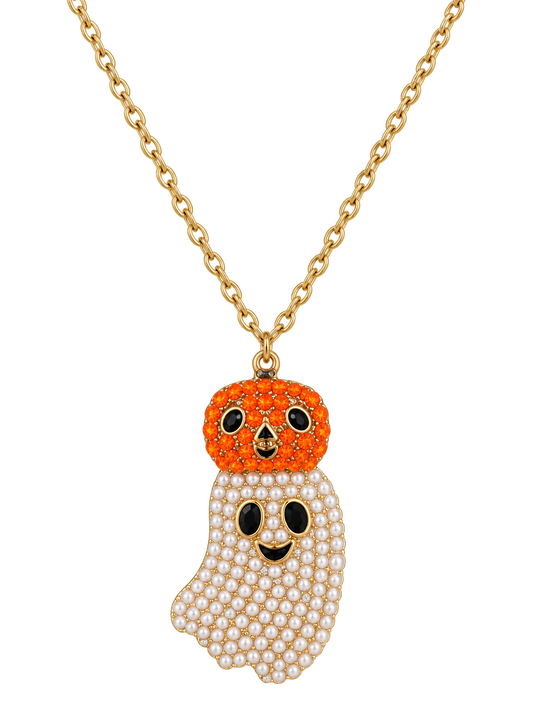 Boo & Bling Pearl Ghost Necklace
