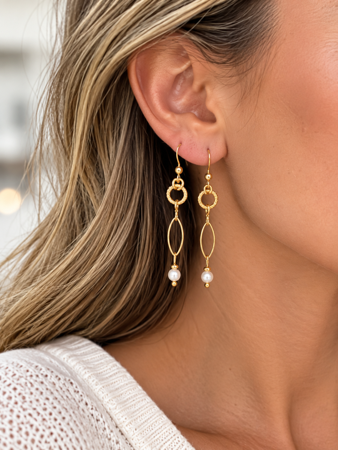 Ivory Pearl Drop Earrings