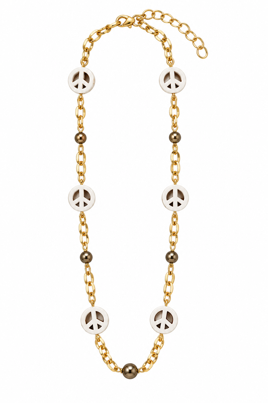 Golden Harmony Peace Necklace
