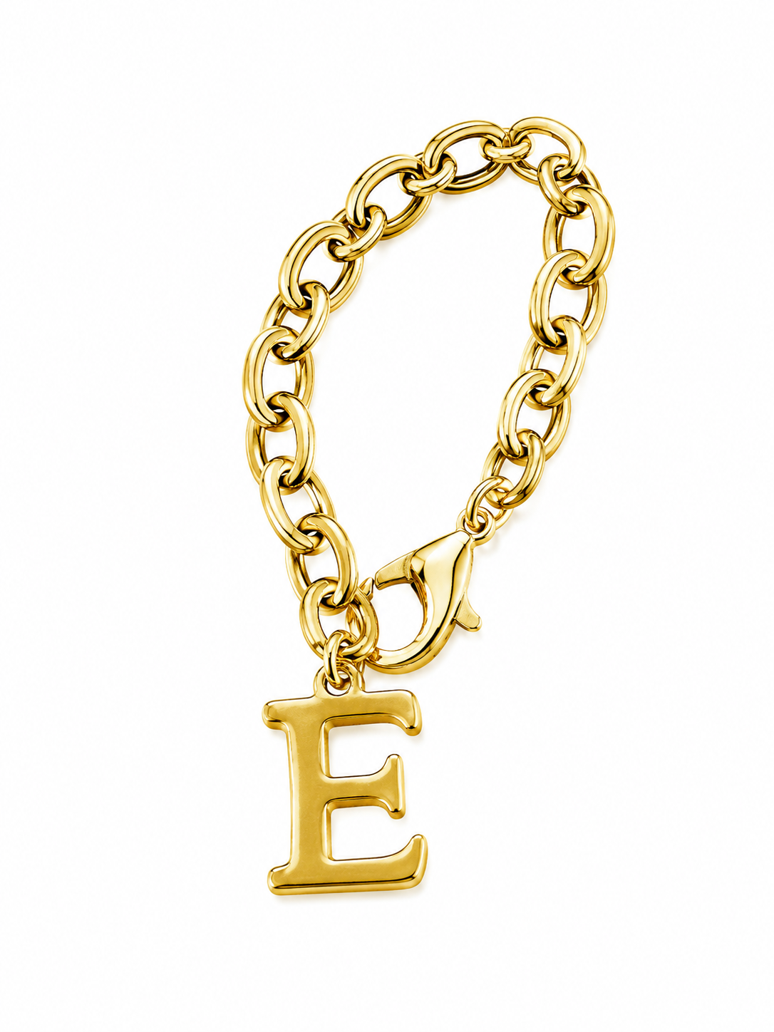 Gold Initial Link Charm