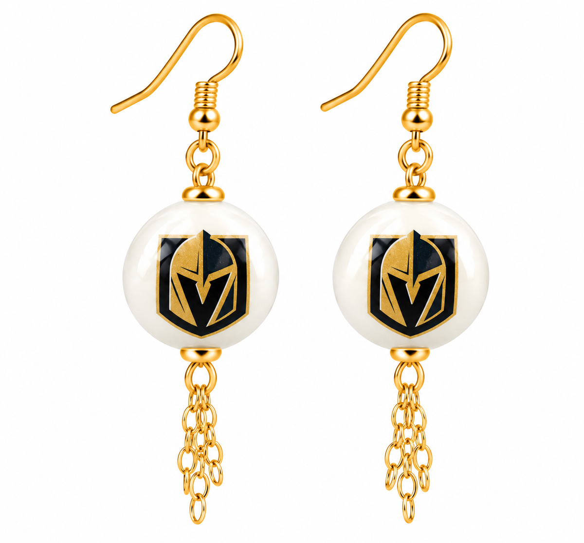 Vegas Hockey Golden Ice Dangle Earrings