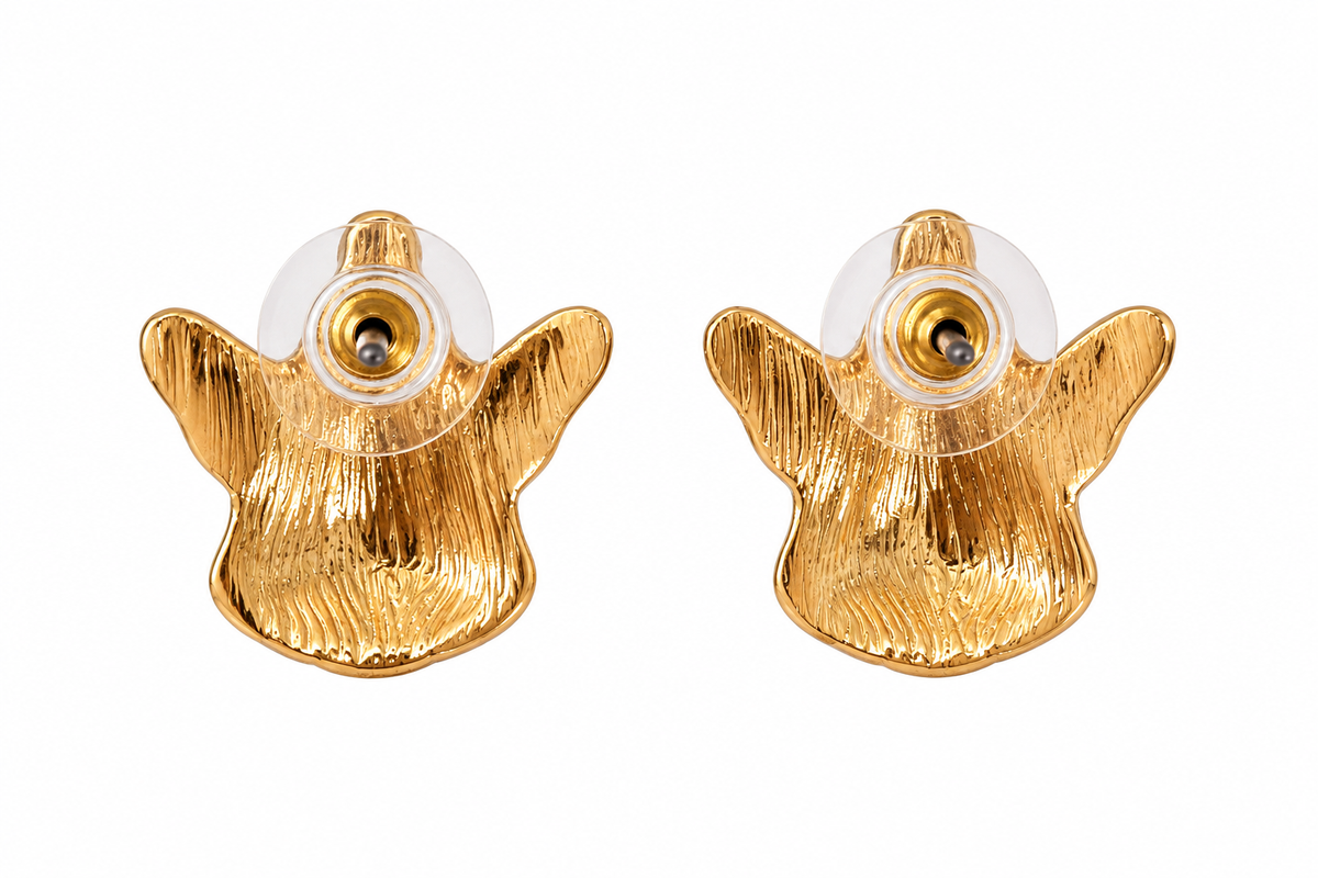Santa Paws Frenchie Stud Earrings