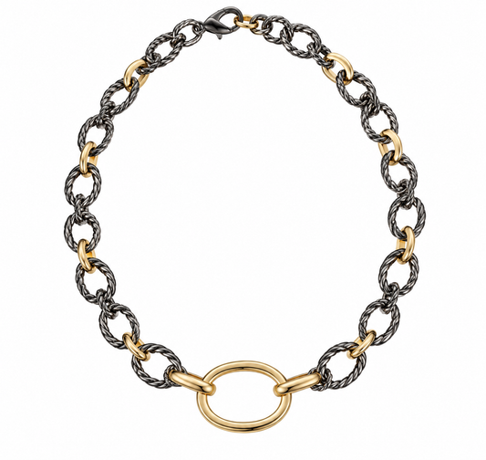 Golden Connection Mixed Metal Necklace