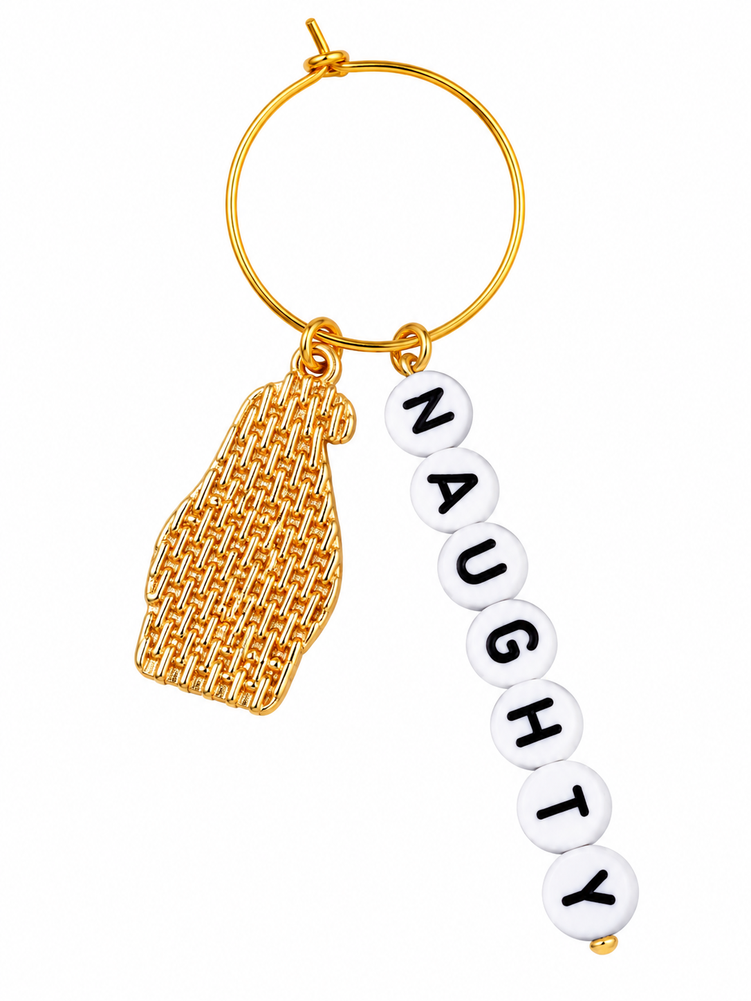 Naughty List Wine Charm