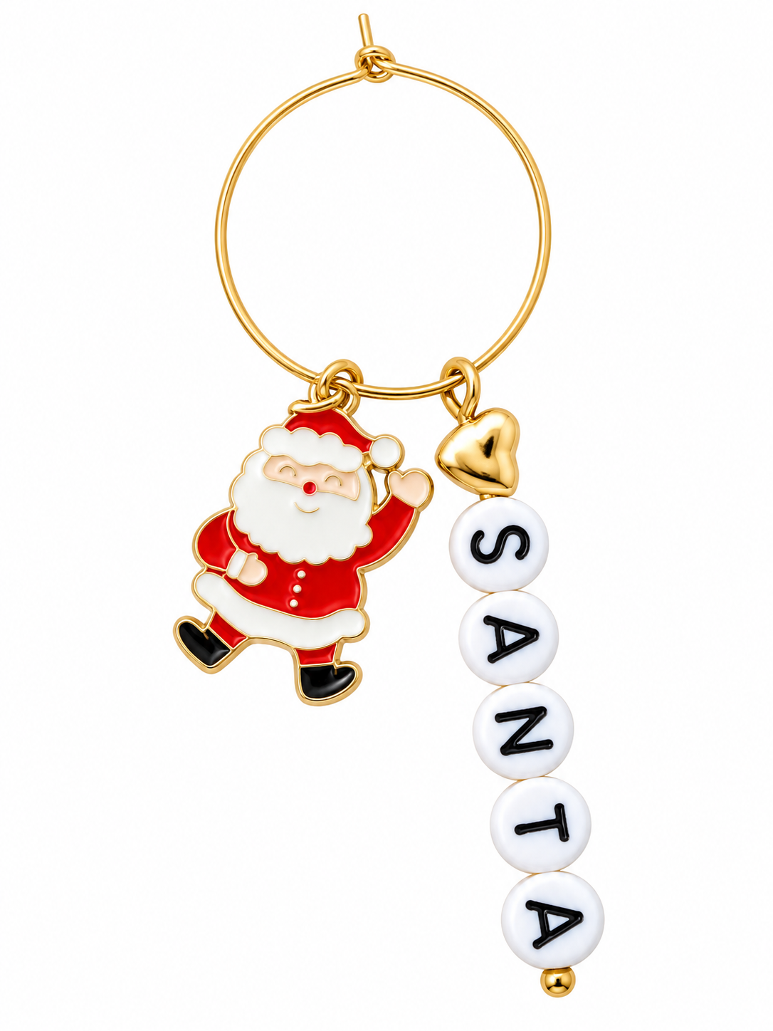 Santa’s Little Helper Wine Charm