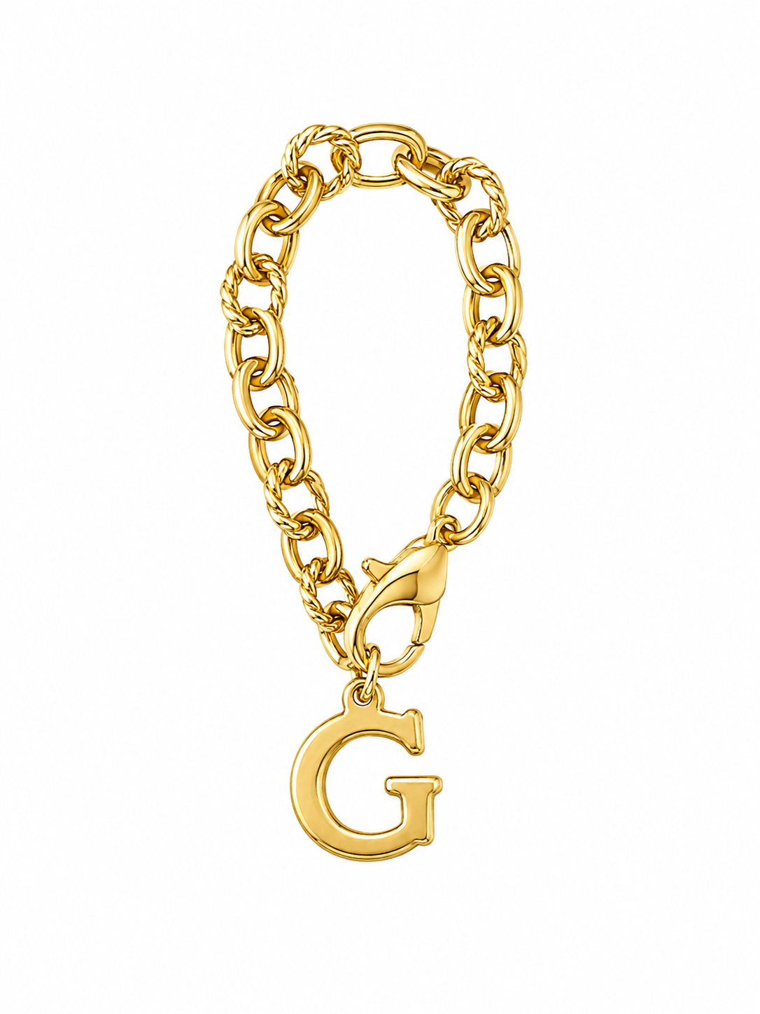 Gold Initial Link Charm