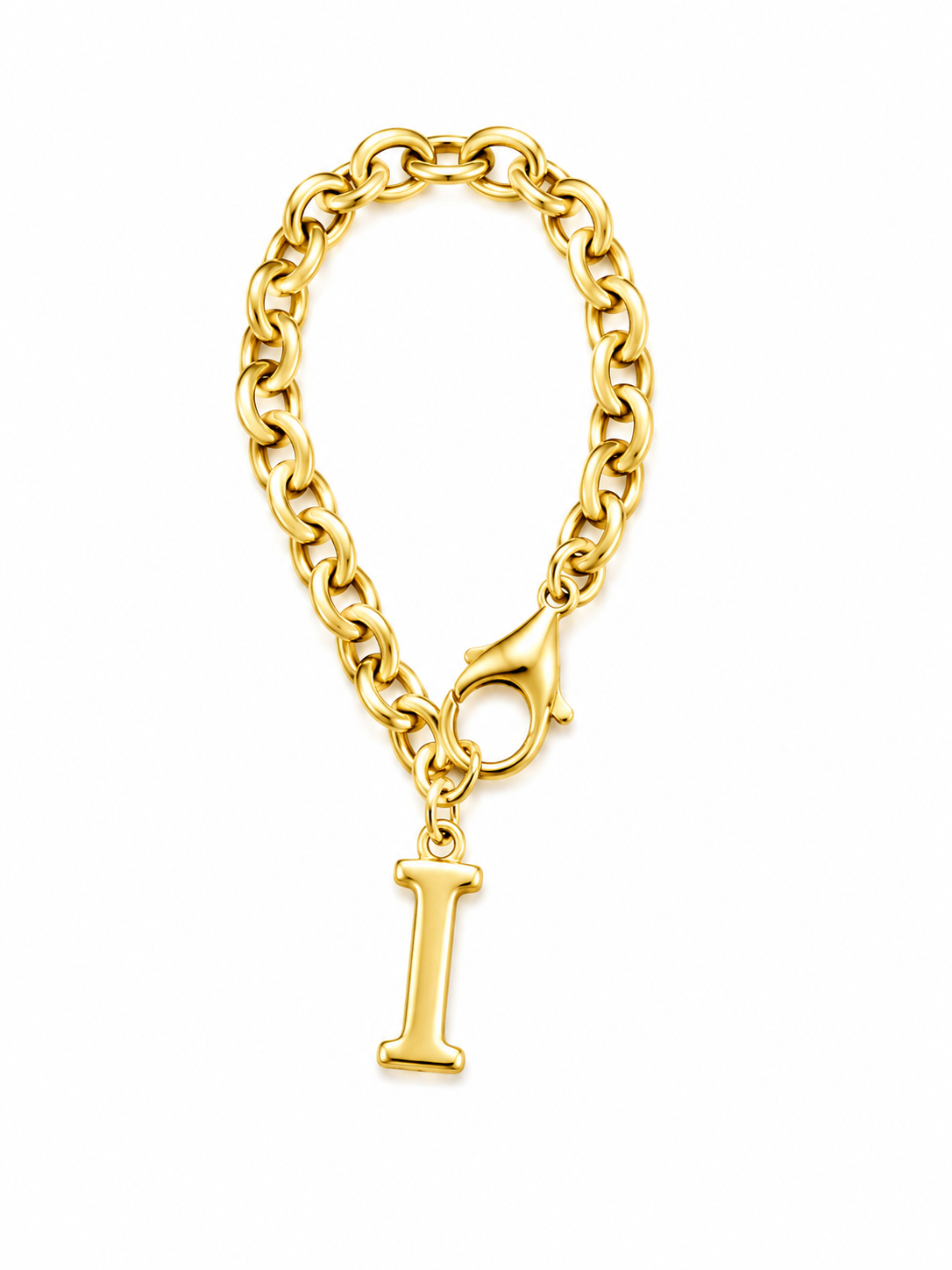 Gold Initial Link Charm