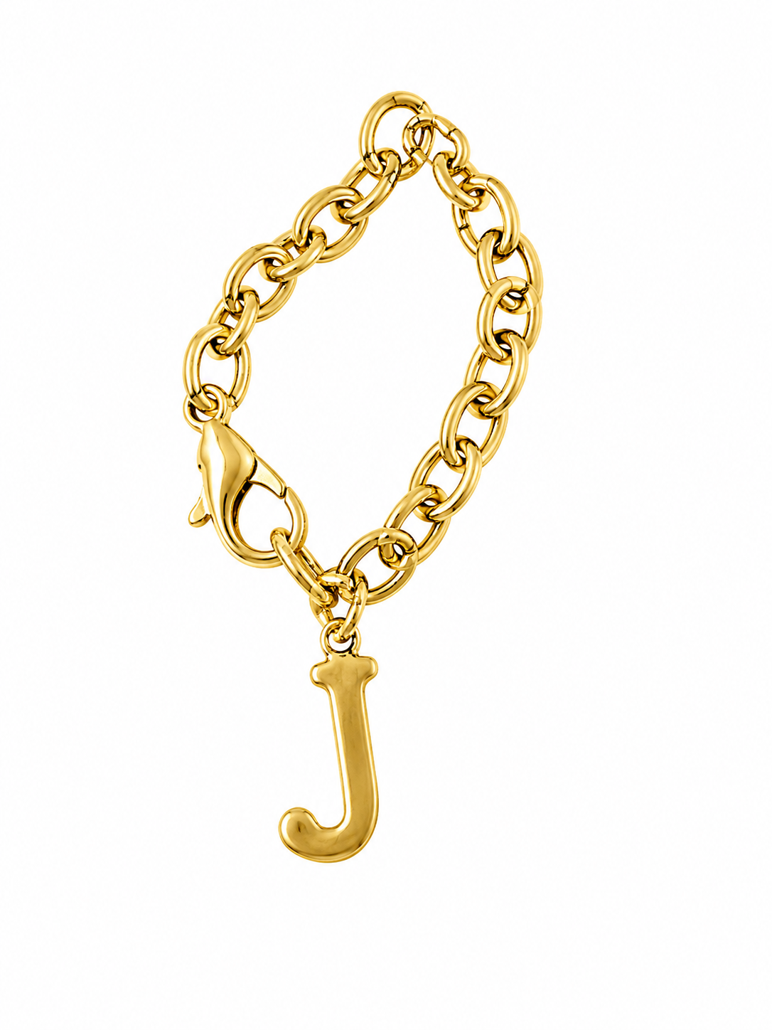 Gold Initial Link Charm
