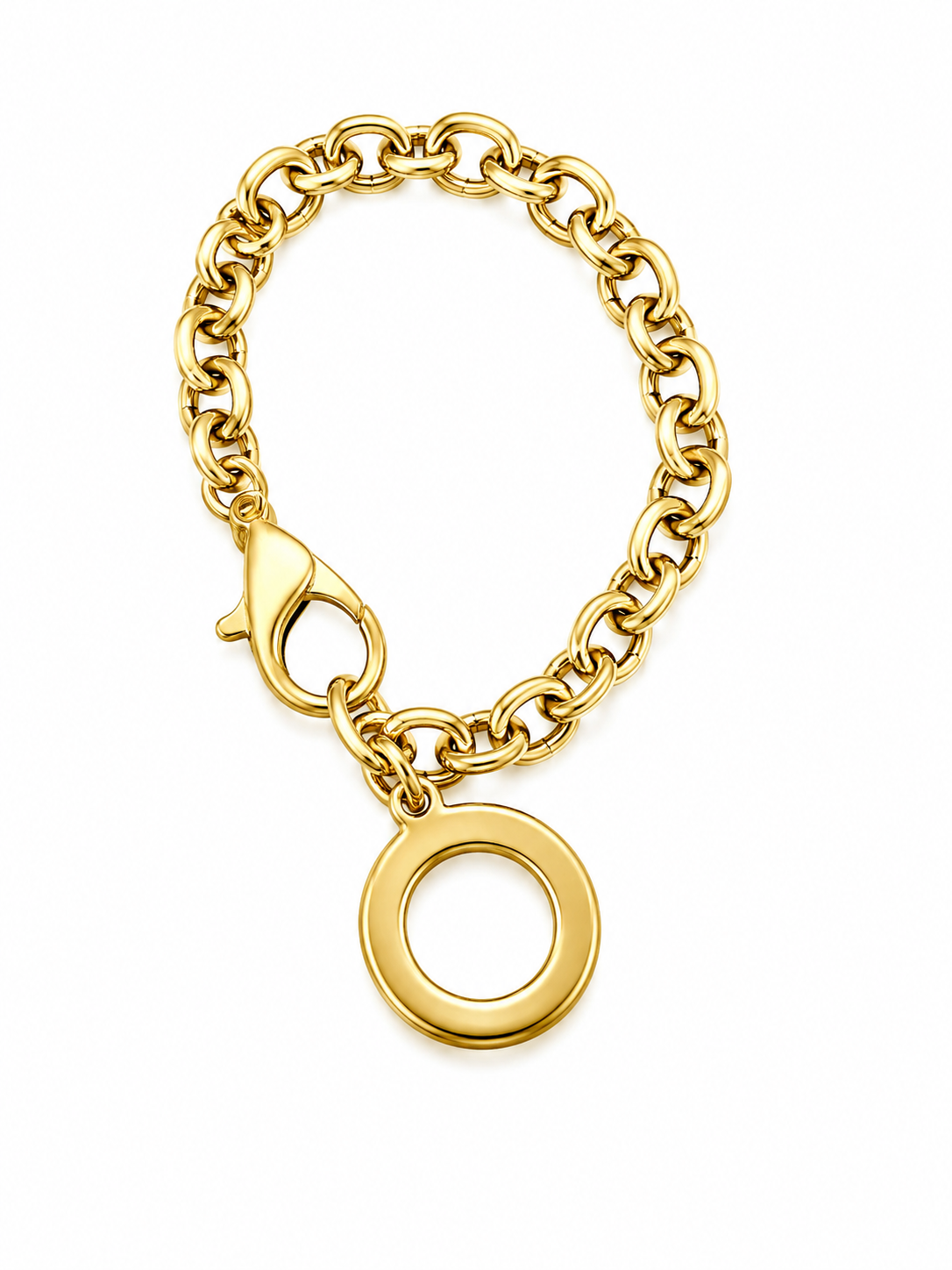 Gold Initial Link Charm