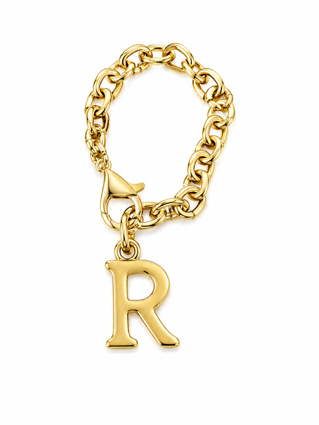 Gold Initial Link Charm