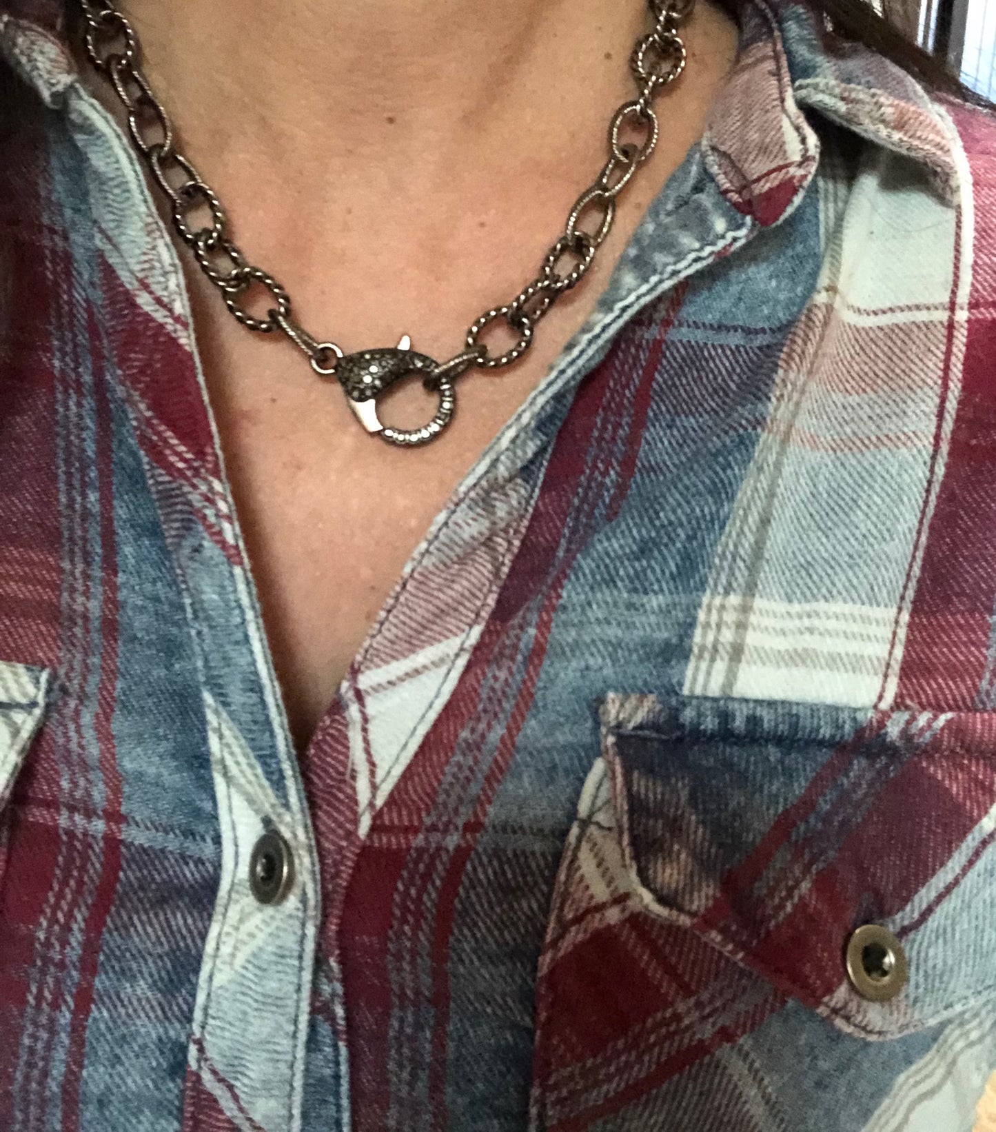 Gunmetal Choker Chain