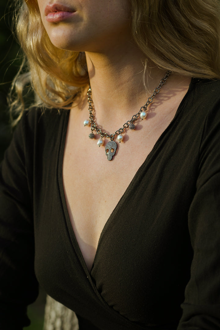 Stacia Skull Necklace