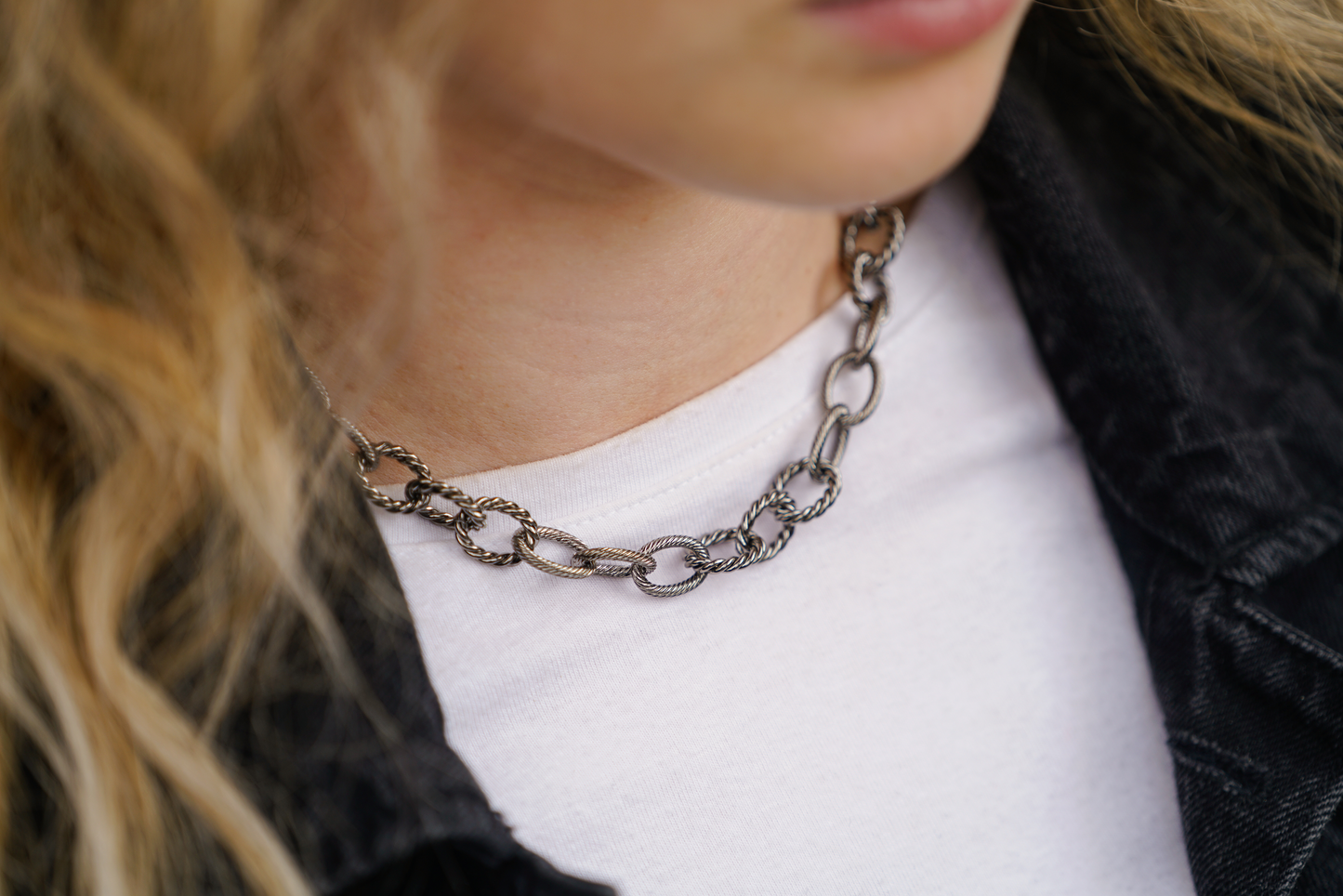 Gunmetal Choker Chain